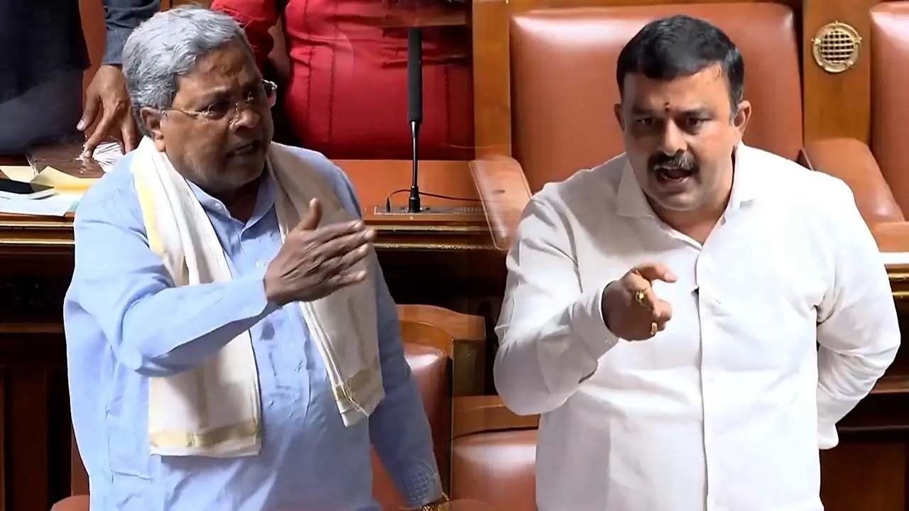 MGNREGA Karnataka Legislative Assembly Big fight between Sunil Kumar and Siddaramaiah in the House
